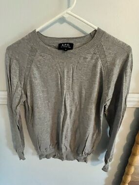 A.P.C. WoMen’s Light Gray Crewneck Sweater